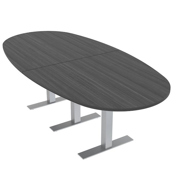 45 in W, 96 in L, 29 in H, Engineered Wood Top, Grey